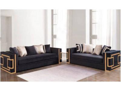 Modern Fabric Sofa Set - Lantern-Black
