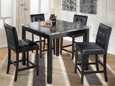Ashley Furniture Maysville Square Counter TBL Set (5/CN) D154-223 Black